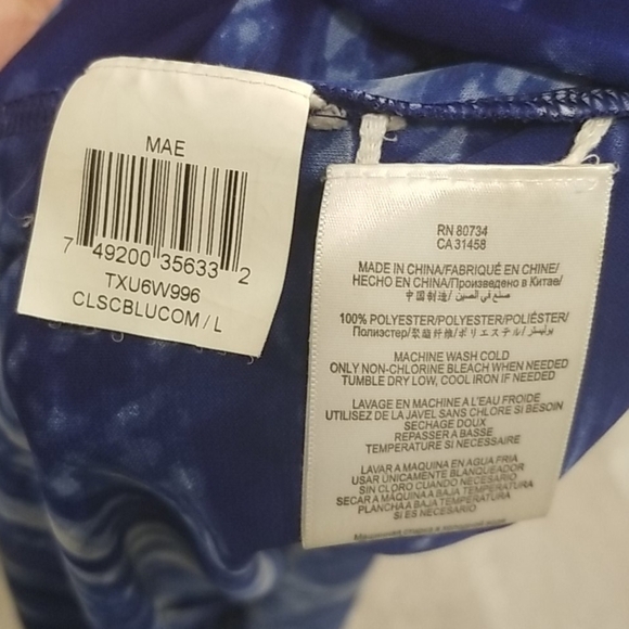 💕BCBGMAXAZRIA Mae Maxi Wrap Dress Tie-Dye Blue - Picture 14 of 14